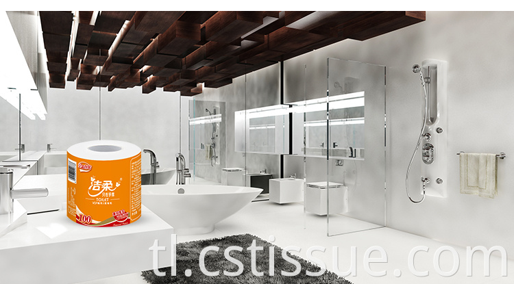 Pabrika na ginawa eco friendly 100% birhen kahoy pulp 3 ply banyo banyo paper tissue
